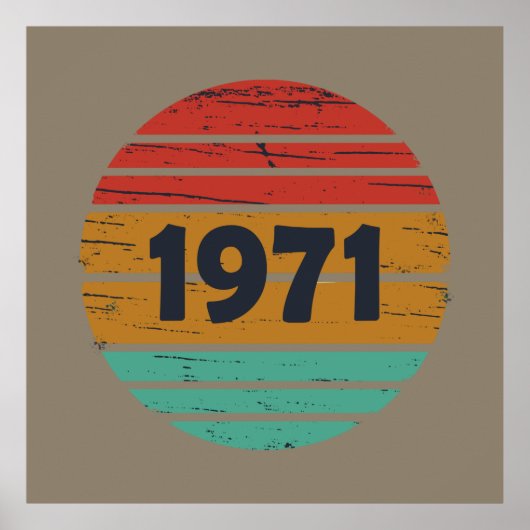 Geboren in 1971 op leeftijd poster (Voorkant)