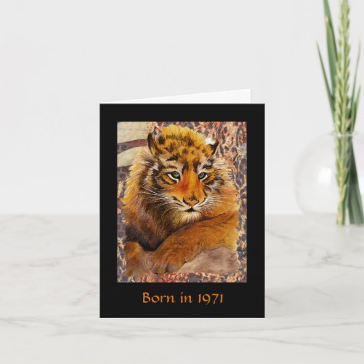 Geboren in 1971 Plechtige feiten Kaart (Voorkant)