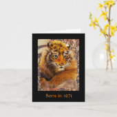 Geboren in 1971 Plechtige feiten Kaart (Gele Bloem)