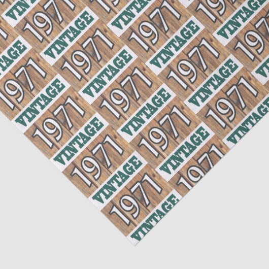 Geboren in 1971 tissuepapier (Detail)