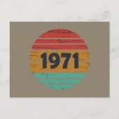 Geboren in 1971 verjaardagscadeau feestdagenkaart (Voorkant)