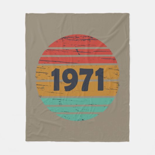 Geboren in 1971  verjaardagscadeau fleece deken (Voorkant)