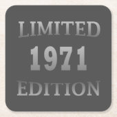 Geboren in 1971 verjaardagscadeau kartonnen onderzetters (Voorkant)