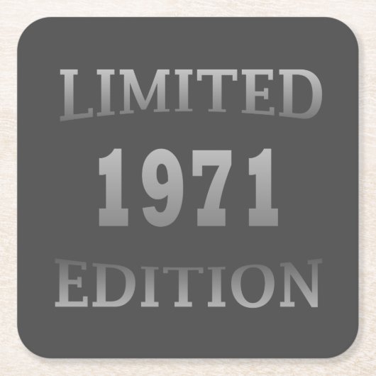 Geboren in 1971 verjaardagscadeau kartonnen onderzetters (Voorkant)