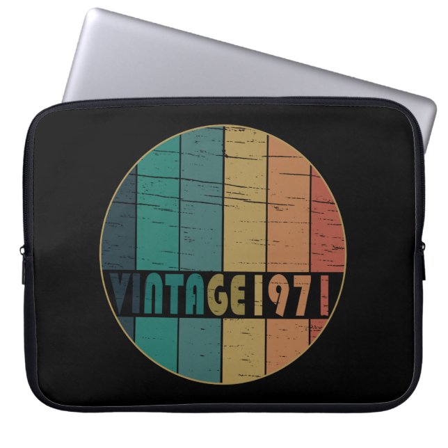 Geboren in 1971  verjaardagscadeau laptop sleeve (Voorkant)
