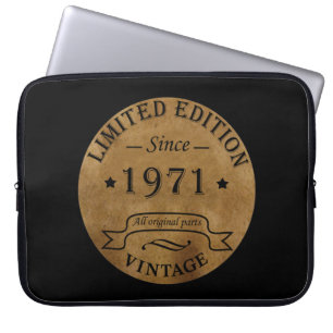 Geboren in 1971 verjaardagscadeau laptop sleeve