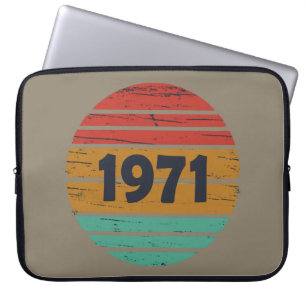Geboren in 1971 verjaardagscadeau laptop sleeve