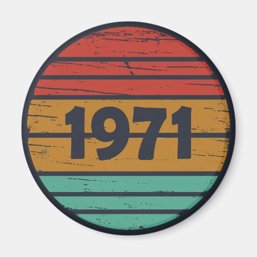 Geboren in 1971  verjaardagscadeau magneet (Voorkant)