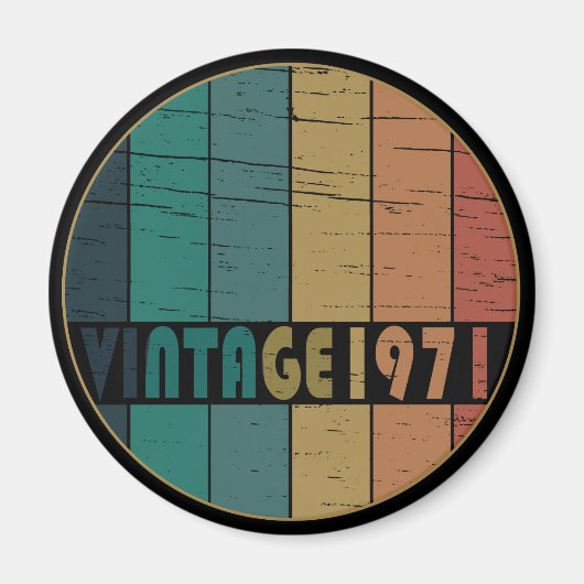 Geboren in 1971 verjaardagscadeau magneet (Voorkant)