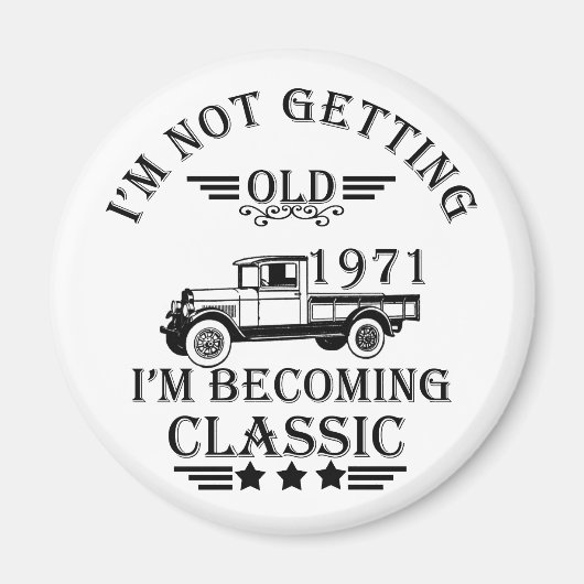 geboren in 1971  verjaardagscadeau mannen cadeau magneet (Voorkant)