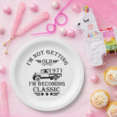 geboren in 1971  verjaardagscadeau mannen cadeau papieren bordje (Feest)