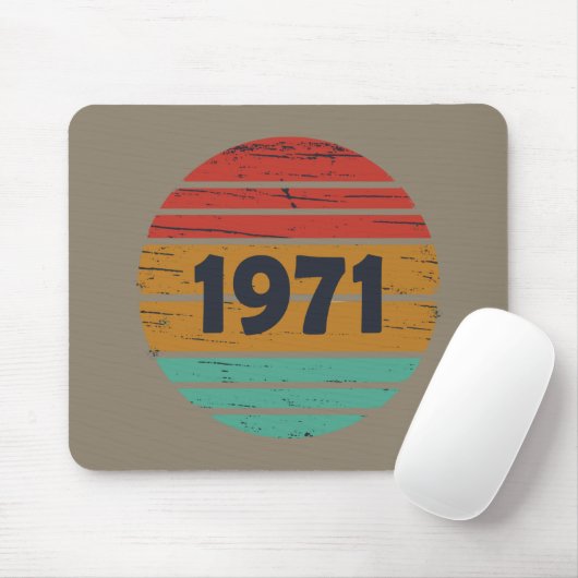 Geboren in 1971  verjaardagscadeau muismat (Met muis)