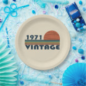 Geboren in 1971 verjaardagscadeau papieren bordje (Feest)