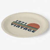 Geboren in 1971 verjaardagscadeau papieren bordje (Gekanteld)