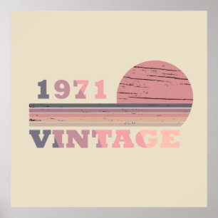 Geboren in 1971  verjaardagscadeau poster