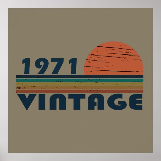 Geboren in 1971  verjaardagscadeau poster (Voorkant)