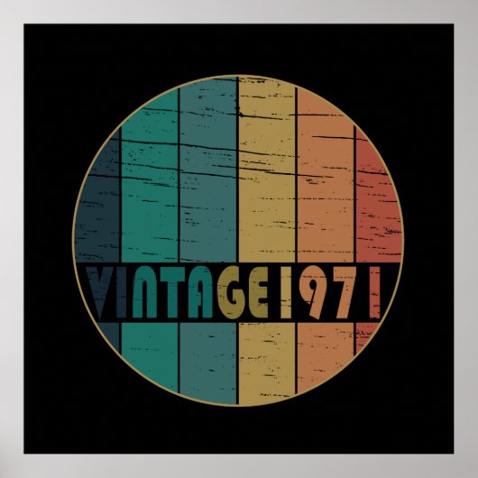 Geboren in 1971  verjaardagscadeau poster (Voorkant)