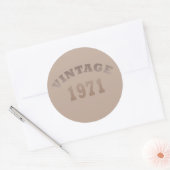 Geboren in 1971  verjaardagscadeau ronde sticker (Envelop)