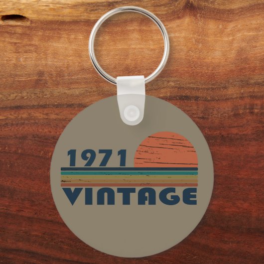 Geboren in 1971  verjaardagscadeau sleutelhanger (Voorkant)