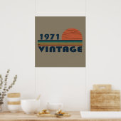 Geboren in 1971 verjaardagscadeau uit het jaar poster (Keuken)