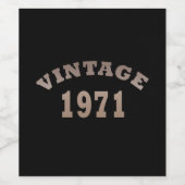 Geboren in 1971 verjaardagscadeau wijn etiket (Enkel label)