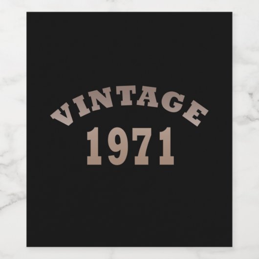 Geboren in 1971  verjaardagscadeau wijn etiket (Enkel label)