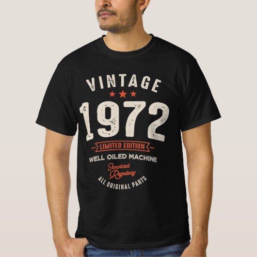 geboren in 1972 - 50e verjaardag Retro Classic T-shirt (Voorkant)