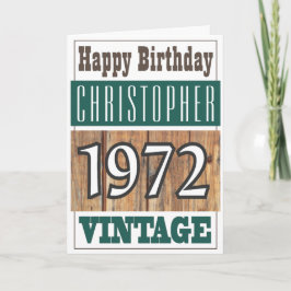 Geboren in 1972 Greetings Card Kaart