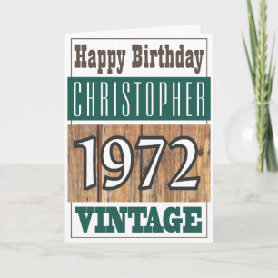 Geboren in 1972 Greetings Card Kaart