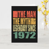 Geboren in 1972 Het Man De Mythe Verjaardag Kaart (Gele Bloem)