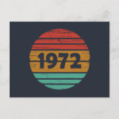 Geboren in 1972 op  verjaardag feestdagenkaart (Voorkant)