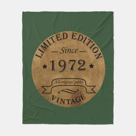 geboren in 1972  verjaardag fleece deken (Voorkant)