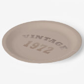 geboren in 1972  verjaardag papieren bordje (Gekanteld)