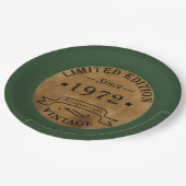 geboren in 1972  verjaardag papieren bordje (Gekanteld)