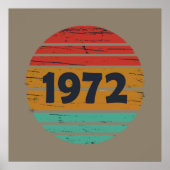 geboren in 1972 verjaardag poster (Voorkant)