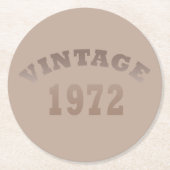 geboren in 1972  verjaardag ronde kartonnen onderzetter (Voorkant)