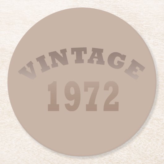 geboren in 1972  verjaardag ronde kartonnen onderzetter (Voorkant)