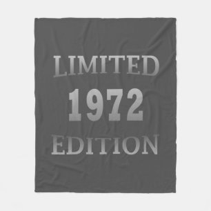 Geboren in 1972 verjaardagscadeau fleece deken