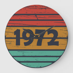 Geboren in 1972 verjaardagscadeau grote klok