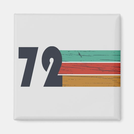 Geboren in 1972  verjaardagscadeau magneet (Voorkant)