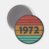 Geboren in 1972  verjaardagscadeau magneet (Voorkant / Achterkant)