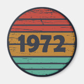 Geboren in 1972  verjaardagscadeau magneet (Voorkant)