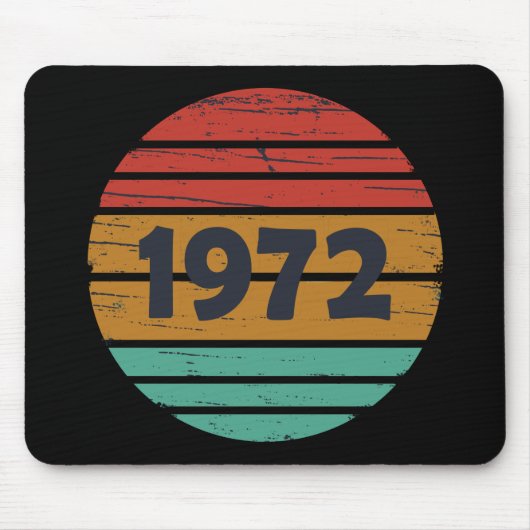 Geboren in 1972  verjaardagscadeau muismat (Voorkant)