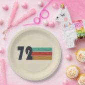 Geboren in 1972  verjaardagscadeau papieren bordje (Feest)