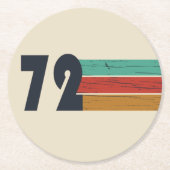 Geboren in 1972  verjaardagscadeau ronde kartonnen onderzetter (Voorkant)