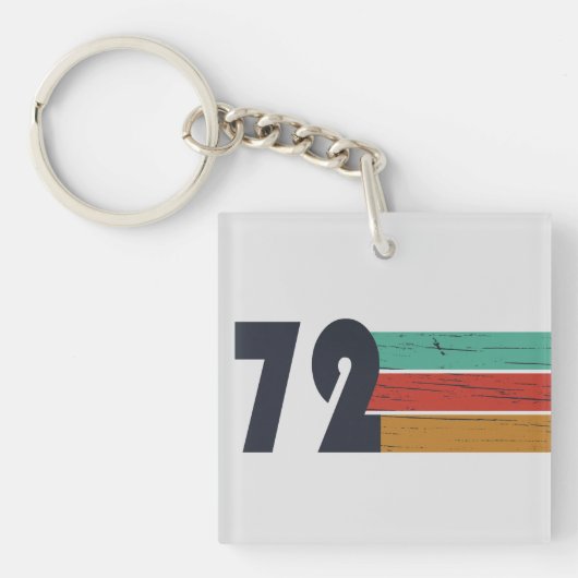 Geboren in 1972  verjaardagscadeau sleutelhanger (voorkant)
