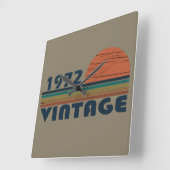 Geboren in 1972  verjaardagscadeau vierkante klok (Hoek)