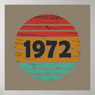 geboren in 1972 vintage verjaardag poster