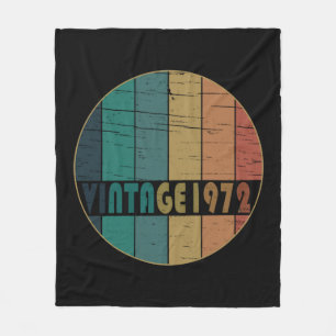 Geboren in 1972 Vintage Verjaardagscadeau Fleece Deken