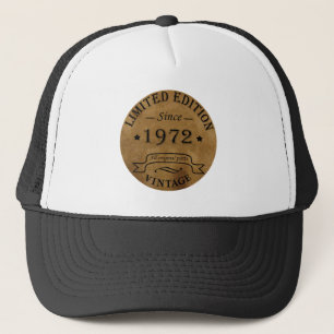 Geboren in 1972 vintage verjaardagscadeau trucker pet